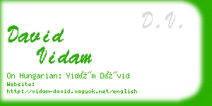 david vidam business card